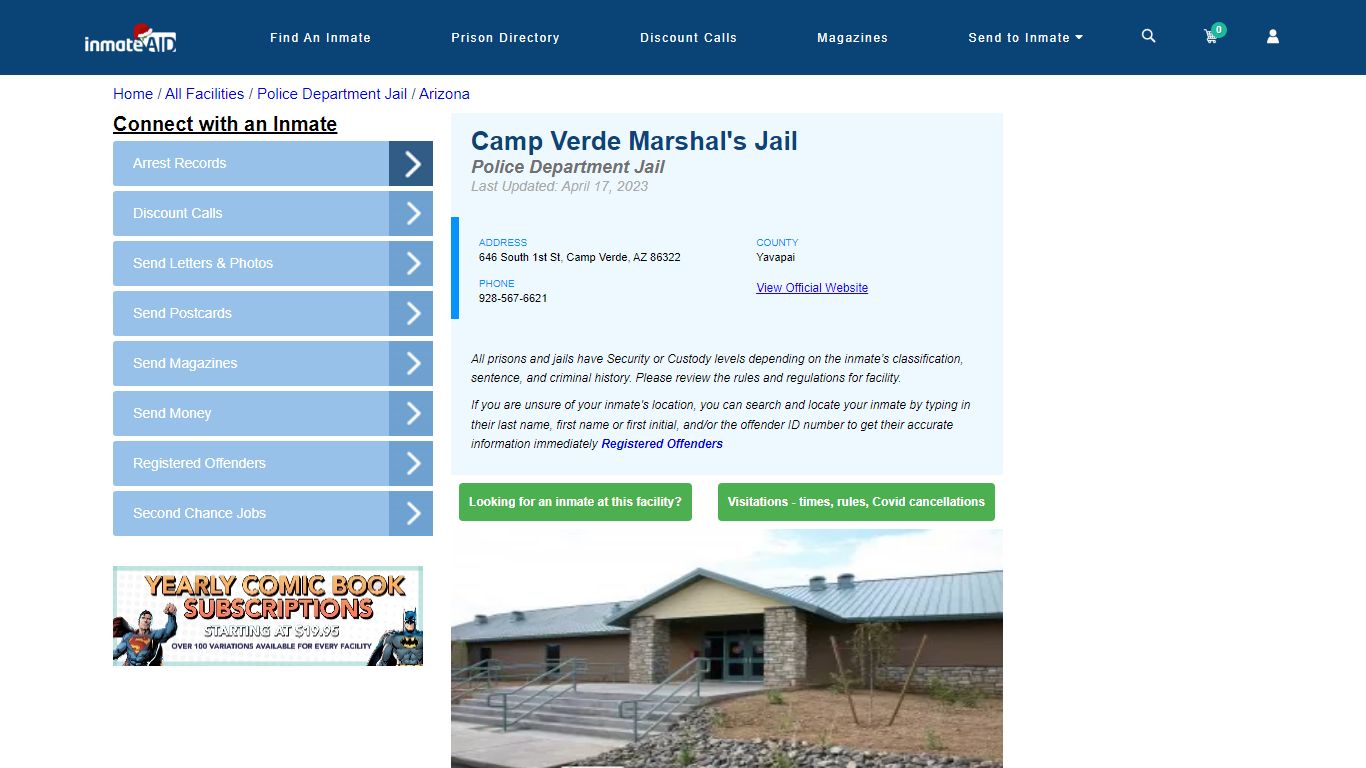 Camp Verde Marshal's Jail & Inmate Search - Camp Verde, AZ